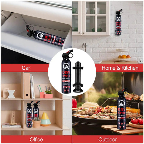 Ready When You Need It 3 Pack Dry Powder Fire Extinguishers For Home And Auto Emergency Gear Solid For Kitchen Grease Blazes Or Electrical Shorts Shoots Clean Out To Thirteen Feet Total Game Changer