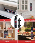 24 Pack Abc Dry Chemical Fire Extinguisher Sprays For Home Kitchen And Car Portable Safety Kits compactly stored in a car glove box.