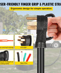 Rock Solid 25 Foot 50 Amp Generator Extension Cord With Nema 14 50P To Raw End Wire for easy portability and ergonomic grip.