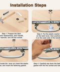 Installation steps for Metal Sliding Door Latch Lever Replacement Parts For Jeld Wen Sliding Door Handle 1-3/8 Inch Pin White Durable Alloy