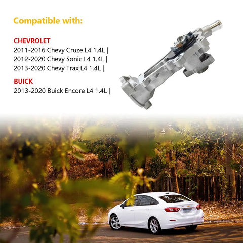 Tough As Nails Coolant Water Pump With Gaskets Fits Buick Encore Chevy Cruze Sonic Trax 1 4L Engine, showing compatibility details.