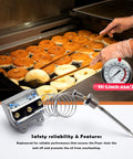 High Limit Fryer Switch LCCM2003000 Replacement for ATOSA 301030005 Gas Fryer connected to fryer with donuts