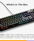 Solid Core Full Size GMMK 3 Pro Mechanical Keyboard With Knockout Aluminum Build Gasket Mount Feel Hot Swap MX Switches Thick Dampening Foam Custom Keycaps Standard Ansi Black Rig Upgrade with accessories included