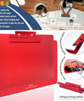 Horizontal Aluminum Clipboard With Secure Spring Clip Letter Size Flat Hangable Contractor Clipboard in red for field work