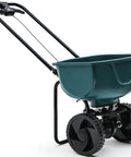 60 Lb Walk Behind Lawn Broadcast Spreader For Lawns And Gardens With Push Fertilizer And Grass Seed Spreading Adjustable Flow Control