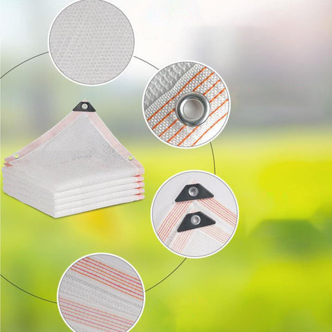 Close-up of All-Weather Rectangle Sun Shade Sail For Outdoor Porch And Patio, grommet, and fold detail