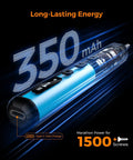 Image displaying 76in1 Mini Electric Screwdriver Set with 350mAh battery and Type-C charging port, highlighting long-lasting energy.