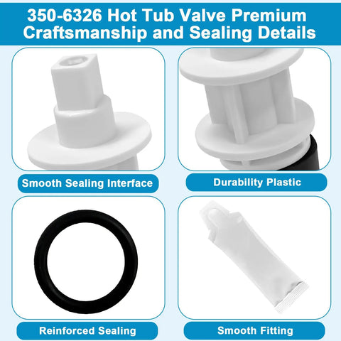 1 Inch On And Off Neck And Waterfall Valve Insert Diverter Gate With O Rings All In One Replacement Kit For Marquis Spas 350 6326