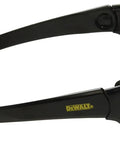 Side view of Converter Safety Glasses With Black Frame And Smoke Anti Fog Lens, featuring foam shield and ANSI Z87.1 Plus Rated protection