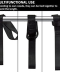 Beefy Soft Loop Tie Down Straps Pack Of 6, 1500 Lb Load Capacity And 4500 Lb Break Strength shown with versatile loop uses