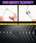 Ninoge stainless steel torsion springs assortment kit; close-up and side-view coils; 120 pcs in 30 sizes