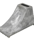 Beefy Aluminum Wheel Chock with Rugged Teeth for Extra Grip and Stability, Steep Slope Design, 55000 lb Capacity, Heavy Duty, 6.25 x 12.25 x 7 Inch, Silver
