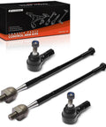 Set Of 4 Front Inner And Outer Tie Rod End Kit For Chevrolet Trax 2013 2022 With Hydraulic Steering Direct Fit