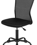 Go-To Ergonomic Mesh Office Chair With Lumbar Support Mid Back Armless Desk Chair Rolling Swivel Computer Chair Height Adjustable Modern Black Task Chair For Home Office Breathable Back And Seat Comfort