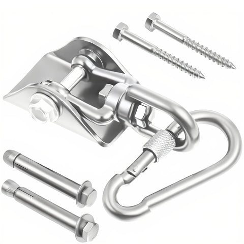 Heavy Duty 360 Degree Swing Hanger Kit For Wooden And Concrete Sets 304 Stainless Steel 1000 Pound Capacity 2 Pack Rotating Hardware