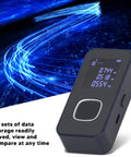 Handheld Laser Distance Meter With Aluminum Alloy Build, Dual Light Sensing Apertures, And Aspheric Focusing Mirror for precise measurements.
