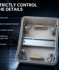 Interior view of Heavy Duty 4 Way Din Rail Enclosure Weatherproof Outdoor Electrical Box with neutral bar and sealing strip.