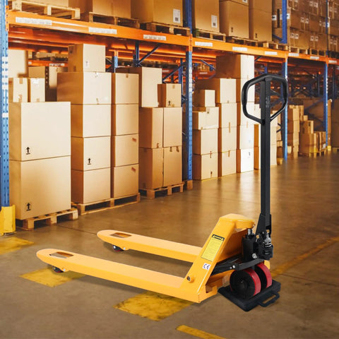 Beefy Rubber Pallet Jack Chock For Heavy Duty Stabilization Non Slip Wheel Stopper securing pallet jack in warehouse