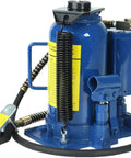 Heavy Duty 20 Ton Pneumatic Air Hydraulic Bottle Jack With Manual Hand Pump For Auto And Truck Repair Lift Blue High Capacity Hydraulic Tool For Home Garage