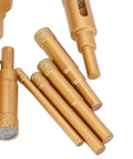 Get The Ultimate 12-Piece Hole Saw Kit With M10 Drill Bits For Ceramics Brick And Glass Plus Dry Wet Drilling Capability Using High Speed Steel Core Bits In Sizes From 6-35MM Perfect For Pros And DIYers Akin To A Total Game Changer, gold HSS core bits