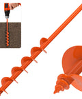 Heavy Duty Garden Auger Drill Bit For Planting Three Inch By Thirty Two Inch Earth Auger With Thick Three Millimeter Blade