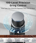 Premium Electric Coffee Grinder With 48MM Conical Burrs For Ultra Consistent Grounds That Slash Heat Buildup And Deliver Straight Fire Flavor For Every Smooth Daily Brew grind control dial for precise settings