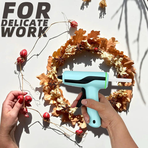 Crafting with the Cordless Hot Glue Gun Kit With Rechargeable Built In Battery Smart Auto Off 2Ah, Mini Glue Gun in action