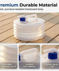 Collapsible Water Jug With Spigot 10 Liter Foldable Camping Bottle BPA Free Portable Water Storage Cube With Handle