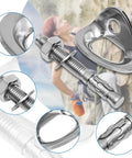 Bulletproof Stainless Steel Climbing Anchor Bolt Set Of 8 With 25KN Load Rating For Three Eighth Inch Bolts close-up of stainless steel climbing anchors.