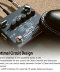 Guitar Amp Pedal With 9 Amp Models And Dual Channel For 18 Tones IR Cab Sim XLR Out FX Loop And True Bypass, on beige floor