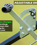 Beast 50 Lb Walk Behind Spreader adjustable drop rate lever detail