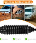 Rack And Pinion Boot Kit With Silicone Inner Tie Rod Boots, Bellows And Clamps for waterproof and dustproof protection