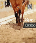 4 Pack Dressage Arena Letters Markers Set heavy duty metal letters in equestrian arena with K marker, horse riding