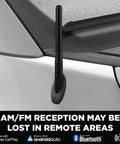 Close-up of 4 Inch Black Truck Antenna For Ford F Series F150 F250 F350 Super Duty Bronco And Raptor Anti Theft Design