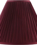 Rich Red Empire Pleated Spider Lamp Shade With Brass Fitter Dope Classic Look 6 Inch Top 16 Inch Bottom 12 Inch Slant