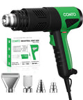 1800W Industrial Heat Gun With Lightning Fast Heat Up 122F To 1202F Variable Temperature Control Overheat Protection Dual Air Speed Settings And 4 Nozzles For Crafts Shrinking Tubing Vinyl Wrap SG1004 with nozzles and box