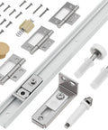 Beat Those Wobbly Closet Bifold Doors With This Complete 36 Inch Track And 3 Ft Bi Folding Door Hardware Kit including track, pivot pins, and brackets.