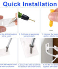 Quick installation steps for Tough As Nails Anti Tip Furniture Anchors Kit with nylon straps for secure mounting.