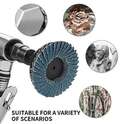 20 PC 2 Inch Zirconia Mini Flap Discs Quick Change Sanding Set With Grit 40 60 80 120 Includes Quarter Inch Pad Holder