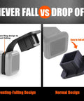 Comparison of preventing-falling design versus normal design for 2 Inch Trailer Hitch Cover Plug Cap for Universal 2x2 Receiver Tubes