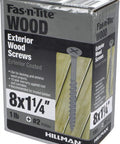 Built Tough Gray Epoxy Exterior Deck Screws 181 Pack Bugle Head Fasteners All Season Outdoor Hardware Self Countersinking Crew Go To For Backyard Yards. 8x1.25 inch exterior coated wood screws in a 1 lb package.