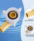 Half Inch PEX Swivel Elbow Fitting NPT Female Threaded Brass Crimp NPSM 90 Degree Adapter For RV PEX Faucet Connector Built Tough Lead Free DZR Brass NSF ANSI 61 Certified Quality, lead-free brass elbow
