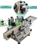 Hustle Ready High Speed Round Bottle Labeling Machine For Cosmetics Food And Drinks with fixed point bottle holding design.