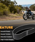 Heavy Duty 3 Inch HTD Drive Belt 141T 8MM Fits Harley Davidson Softail EVO 1990-2006 BDL Kit on motorcycle road trip.