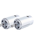 Two RS570 12V high-speed motors with gearbox, 2 Pack RS570 12V High Speed Motor For Kids Ride On Cars, sleek cylindrical design
