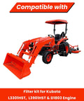 All In One Tractor Filtration Maintenance Kit With Oil Fuel Air And Hydraulic Filters For Kubota L3301HST And L3901HST D1803 Engine