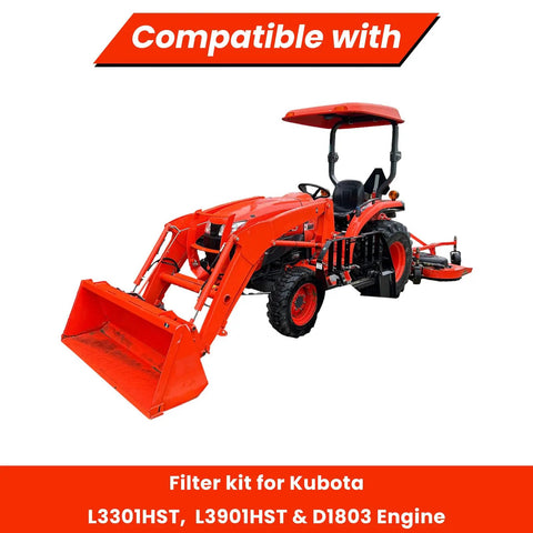 All In One Tractor Filtration Maintenance Kit With Oil Fuel Air And Hydraulic Filters For Kubota L3301HST And L3901HST D1803 Engine