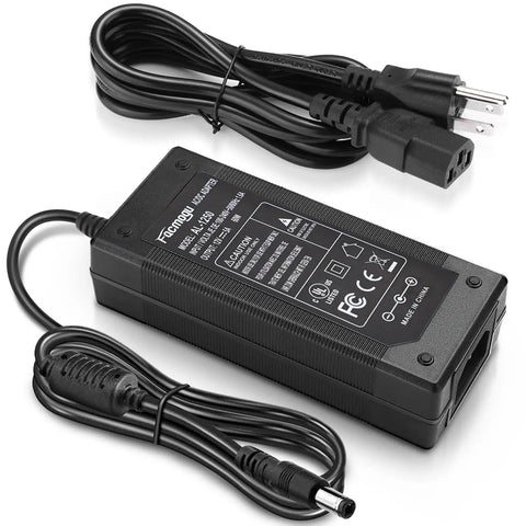 12V 5A 60W AC To DC Power Brick With 9.84Ft Cable, 5.5x2.1mm And 2.5mm Plugs, 100-240V Input To 12V Output, Switching Transformer