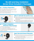 Step-by-step guide for Double Cat Suction Cup Hooks 4 Pack Heavy Duty Wall Holders showing installation process and tips.