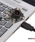 12MP USB Camera Module With 4K At 15fps Lightburn Ready on laptop, M12 Manual Focus Lens, 110° FoV, UVC compliant, plug and play